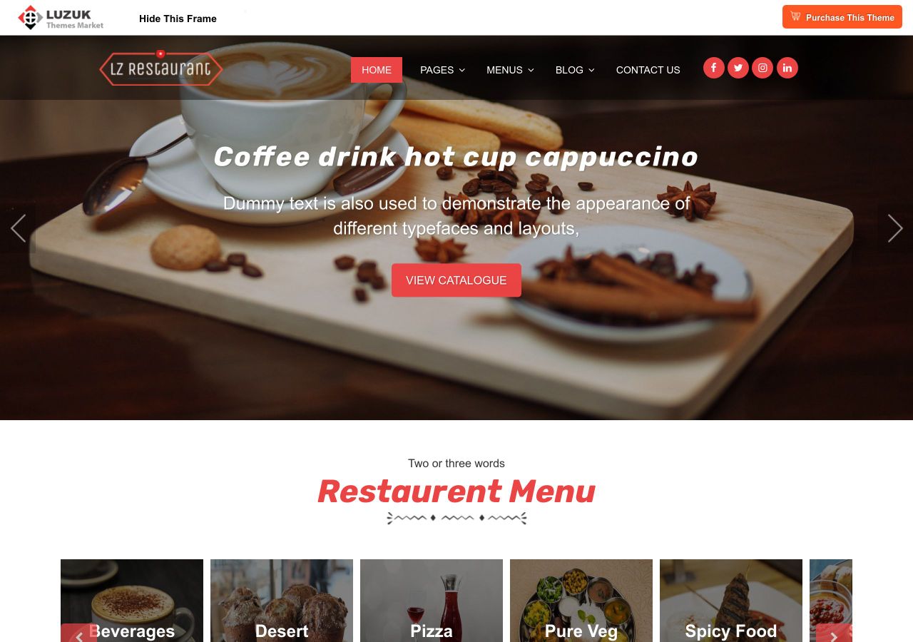 Download lzrestaurant Free Responsive WordPress Theme lzrestaurant